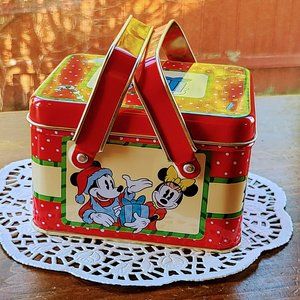Vintage Mickey Mouse DISNEY Xmas Tin